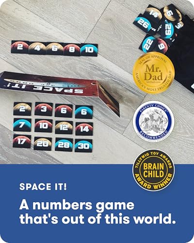 SimplyFun Space It Educational Kids Game Math Game for Kids Focused on Skip Sequencing 25 Players Ages 8 Up - Image 5