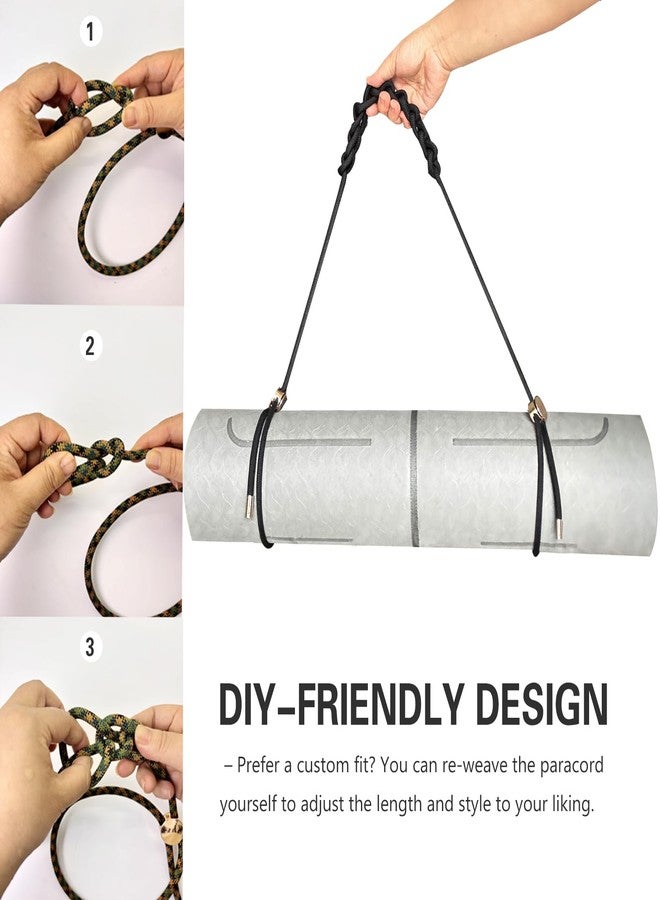 DAOSUN Yoga Mat Strap - 8MM Adjustable Paracord Carrier for Carrying Yoga Mats, Camping Pads & Blankets, Lightweight & Stylish - Perfect Mat Holder for Studio, Home & Travel (Strap Only, Gray) - Image 4