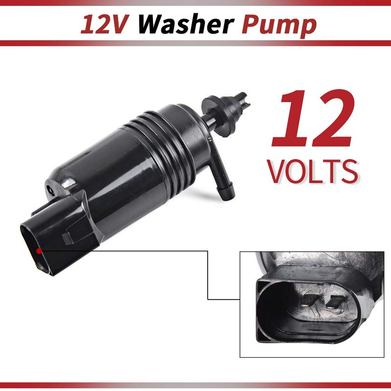 OTUAYAUTO Windshield Washer Pump - Replacement for Chevy Silverado 1500, 2500, 3500, GMC Acadia, Sierra 1500, 2500, 3500, Original Factory OEM: 22999423, 84518407 Washer Fluid Pump with Grommet - Image 2