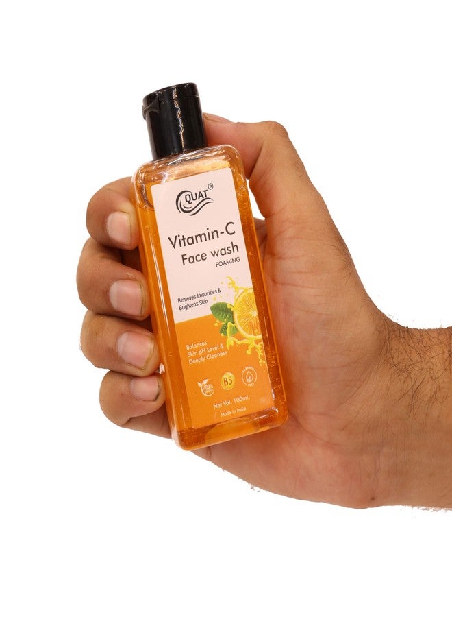 Quat Vitamin C Face Wash for Women & Men 100ml- Toxin-Free & Oil-Free Face Wash for Acne-Prone, Dry & Oily Skin - Image 3