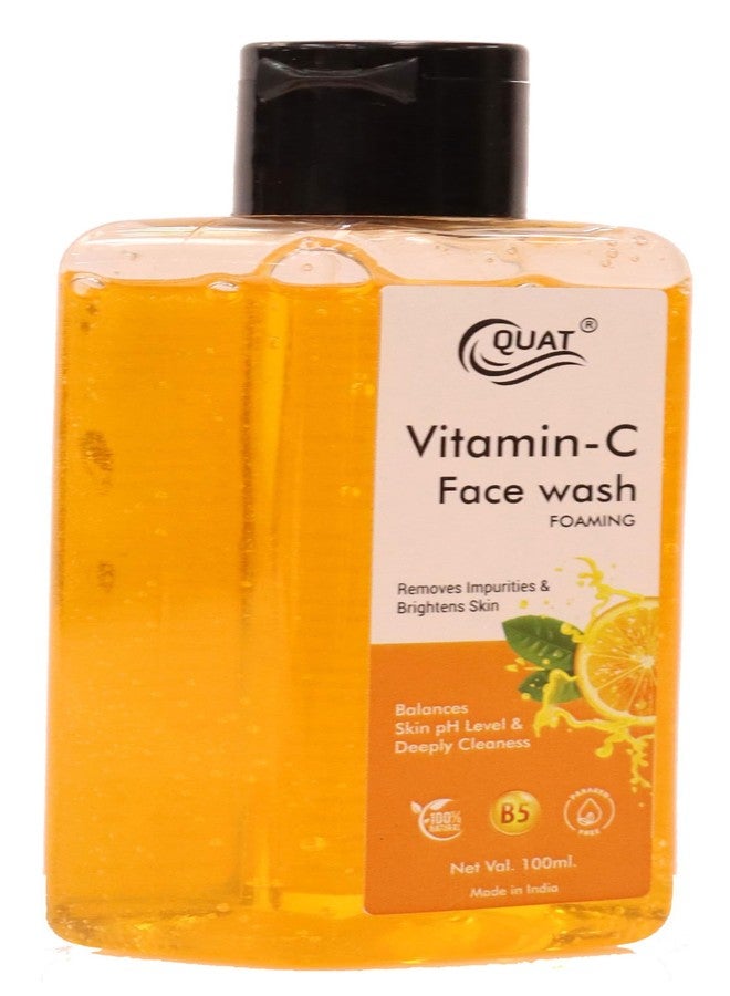 Quat Vitamin C Face Wash for Women & Men 100ml- Toxin-Free & Oil-Free Face Wash for Acne-Prone, Dry & Oily Skin - Image 1