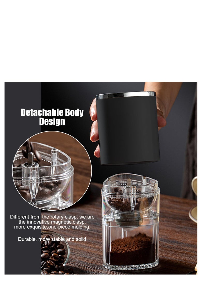 Excefore Electric Coffee Grinder Portable Mini Burr Coffee Bean Grinders with Adjustable Grind Size USB Rechargeable Simple Push Button Operation for Home Office or Travel 30g 155ML - Image 5