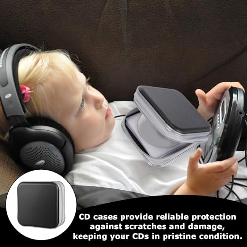 squishy CD Cover Pouch, 40 Capacity Disc Holder for Music Collectors and DJs, Compact DVD Case for Organizing Home Media Collections, Storage Solution for CDs and DVDs, Black - Image 2