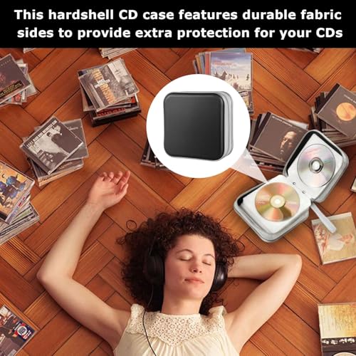 squishy CD Cover Pouch, 40 Capacity Disc Holder for Music Collectors and DJs, Compact DVD Case for Organizing Home Media Collections, Storage Solution for CDs and DVDs, Black - Image 3