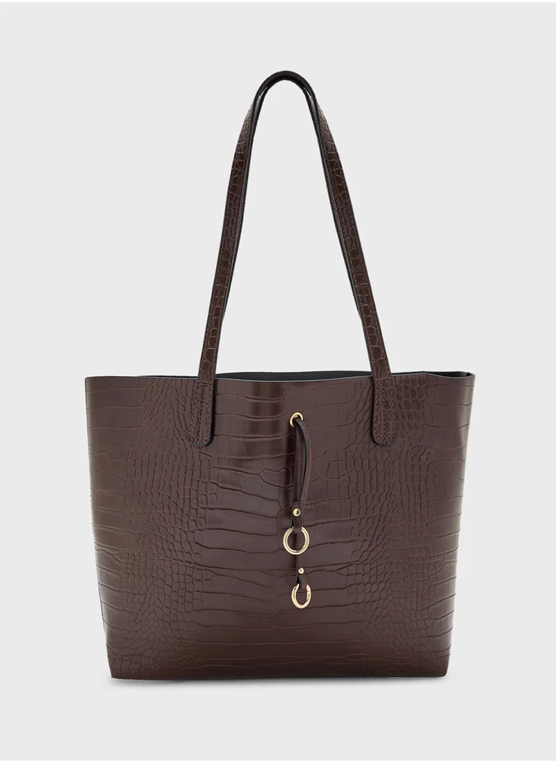 ايلا 2 In 1 Croc Tote Bag With Crossbody