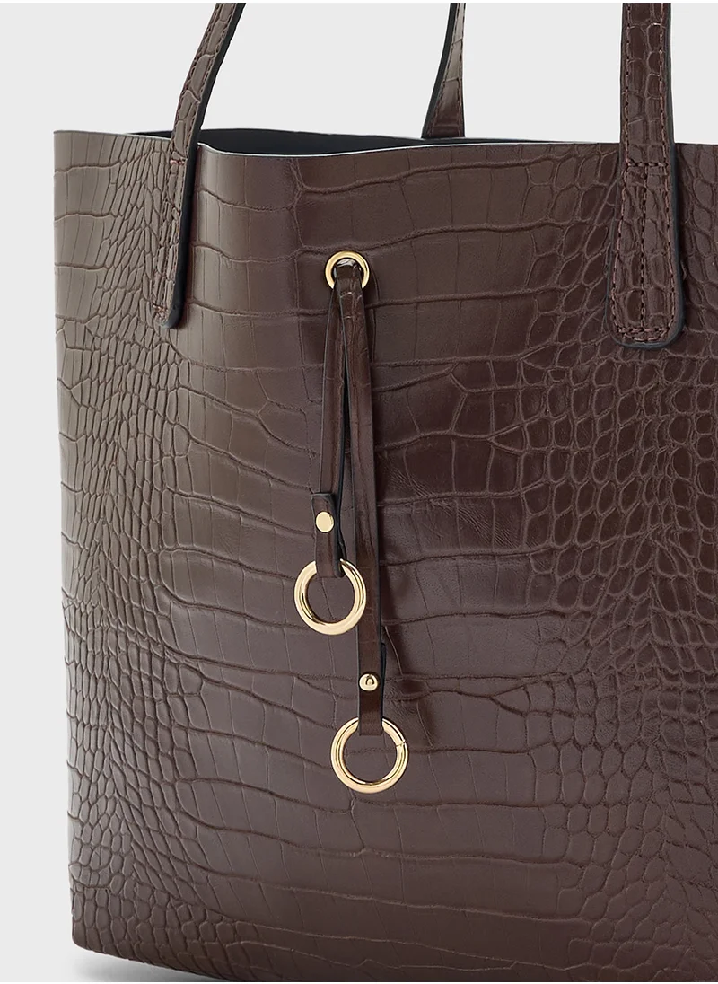 ELLA 2 In 1 Croc Tote Bag With Crossbody
