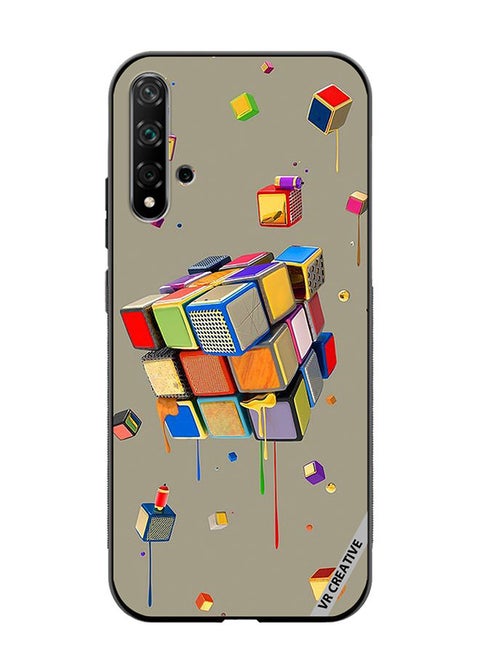 Protective Case Cover For Huawei Nova 5T Dice Design Multicolour