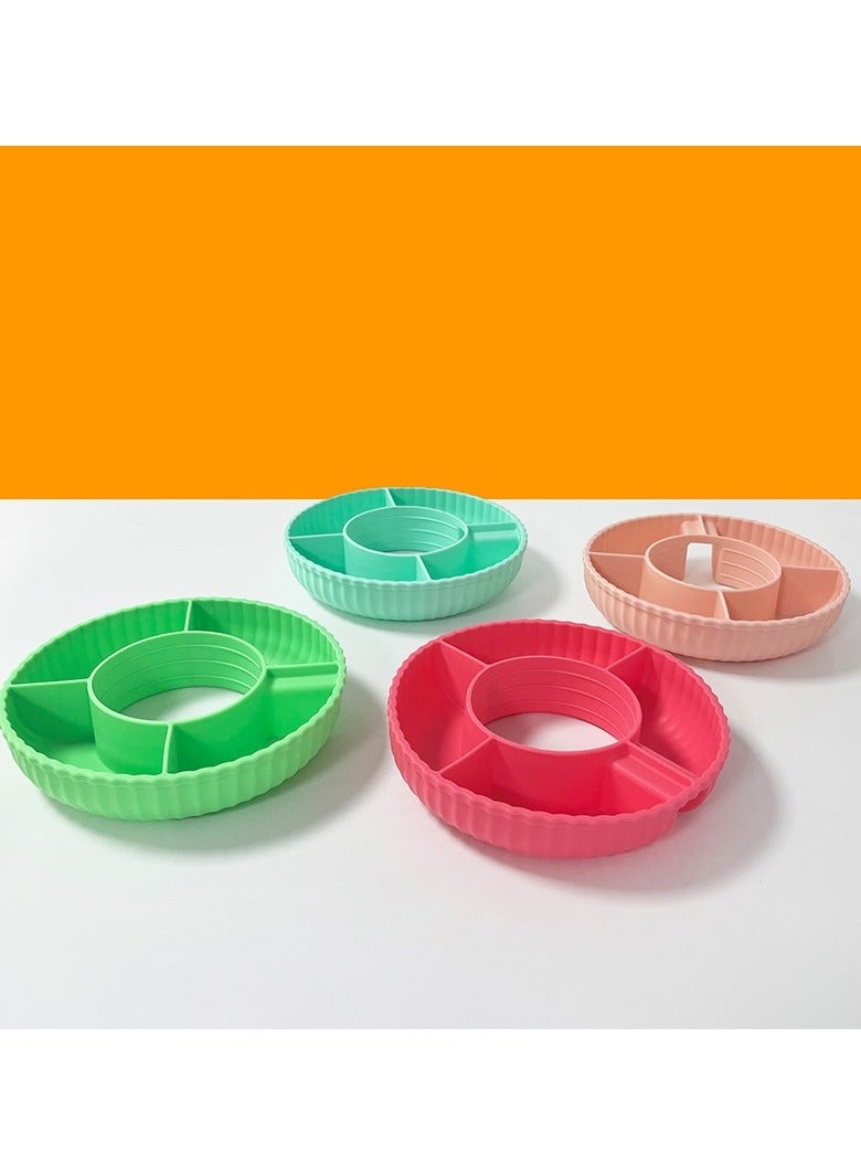 Raxoom For Stanley Quencher 40oz Tumbler With Handle Snack Tray Silicone Reusable Snack Container(Orange) - Image 4