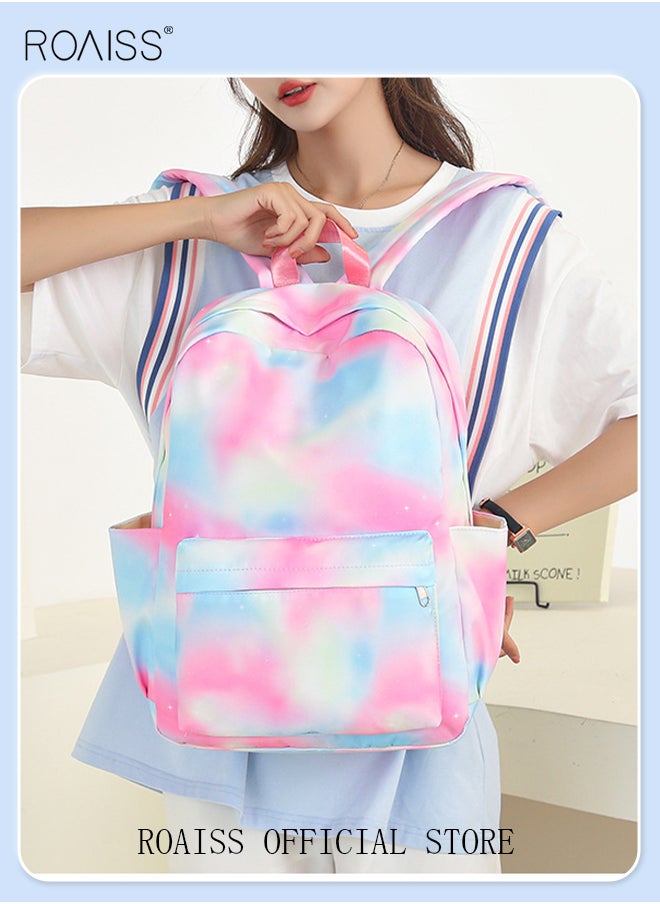 roaiss 3-Piece Set New School Bag Elementary School/Junior High School/High School/Student Bag College Student Backpack Casual Cute Girl  - Image 4