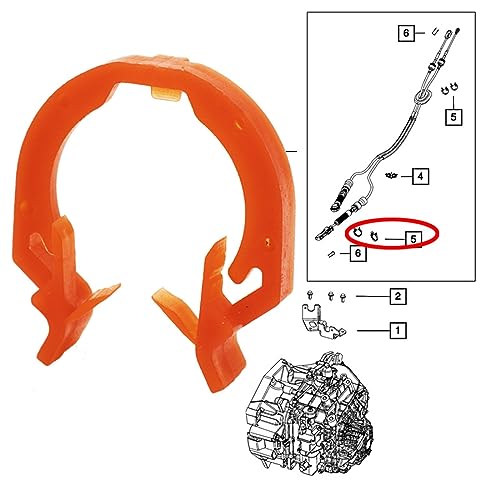 HOOTURB 68018106AA Transfer Case Shift Cable Retainer Clip For Jeep Wrangler JK 2007-2018 Fastener Car Repair Kit Replacement Part 1 Set of 2 - Image 4