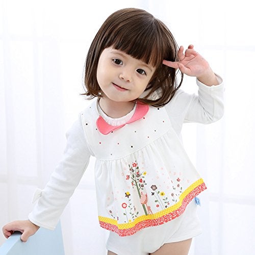 GZMM 3-Pack Baby Girl's Bibs Dress Infant Toddler waterproof Burp Cloths With Adjustable Snaps - Image 3