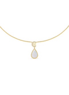 CERRUTI 1881 Eletra Gold Plated Stainless Steel with White Mother of Pearl and Crystals Necklace for Women  - Image 1