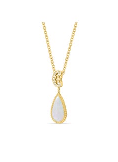 CERRUTI 1881 Eletra Gold Plated Stainless Steel with White Mother of Pearl and Crystals Necklace for Women  - Image 2