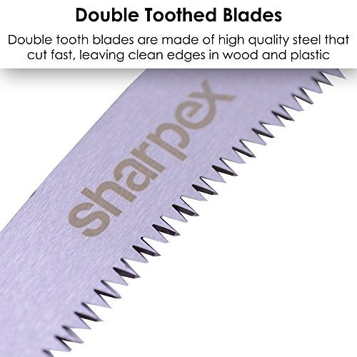 Sharpex Heavy Duty Pruning Hand Saw | Curved Blade Hand Saw | Comfort Handle | Designed for Single-Hand Use | Perfect for Trimming Trees, Plants, Shrubs, Wood, and More (Green) - Image 3