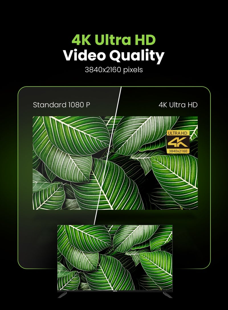 GEEPAS 50" Google TV- GLED5006SGXHD | Dolby Audio, Ultra HD LED TV, Built In Chromecast | With Remote Control, HDMI and USB Ports| Licensed Contents and Pre Installed Apps, Wi Fi and Screen Sharing - Image 4