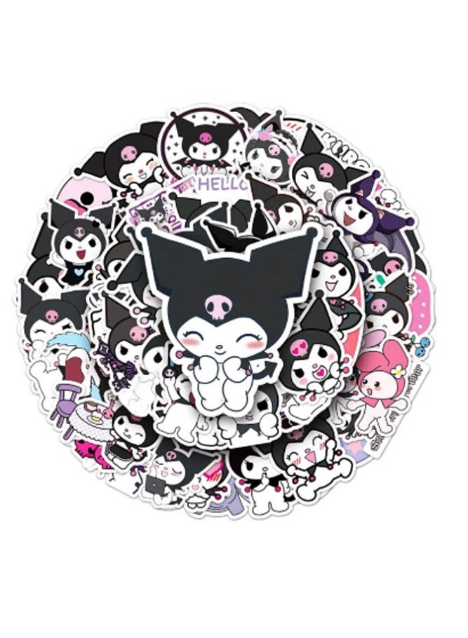 INSENSE 50 cartoon animation stickers, Sanrio Kuromi children's graffiti stickers, refrigerator helmet computer water bottle waterproof stickers - Image 1