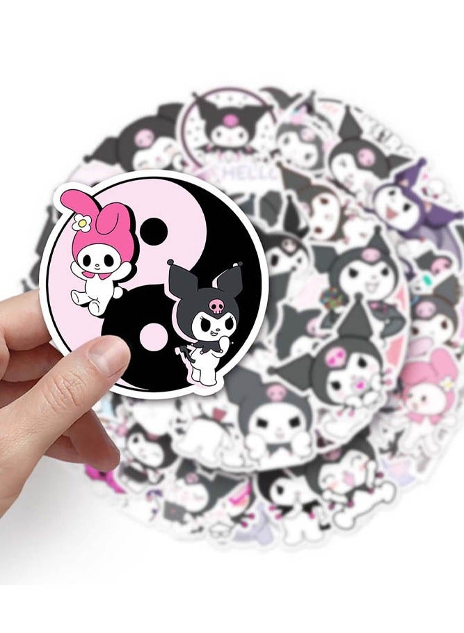 INSENSE 50 cartoon animation stickers, Sanrio Kuromi children's graffiti stickers, refrigerator helmet computer water bottle waterproof stickers - Image 5