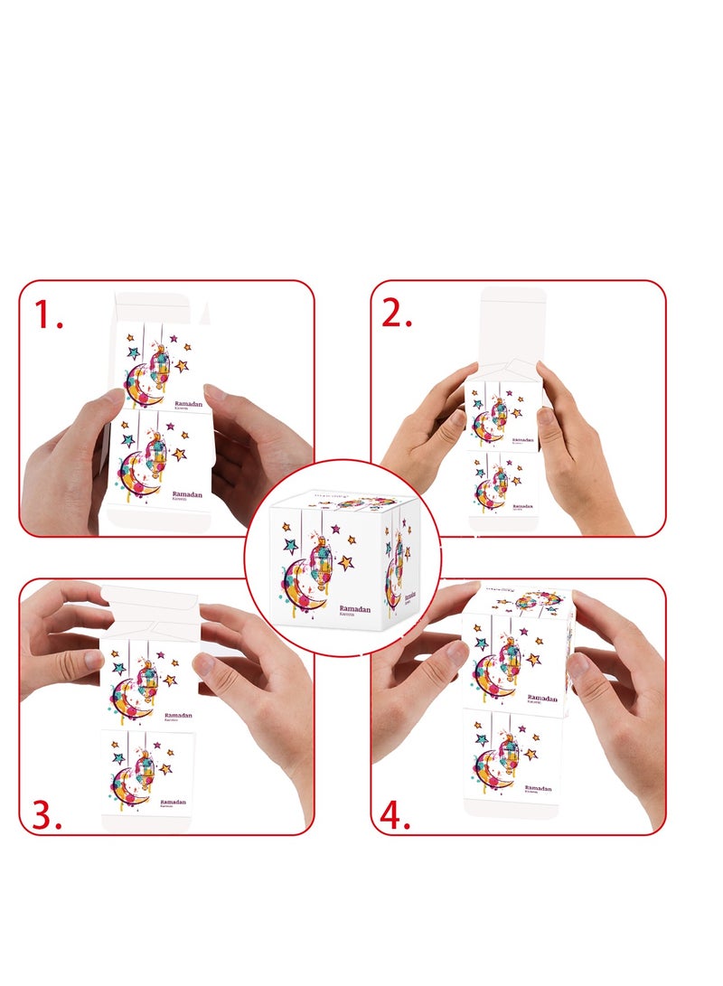 6 Pcs Ramadan Kareem Castle Candy Gift Paper Box Party Decoration Paper Box - Image 3