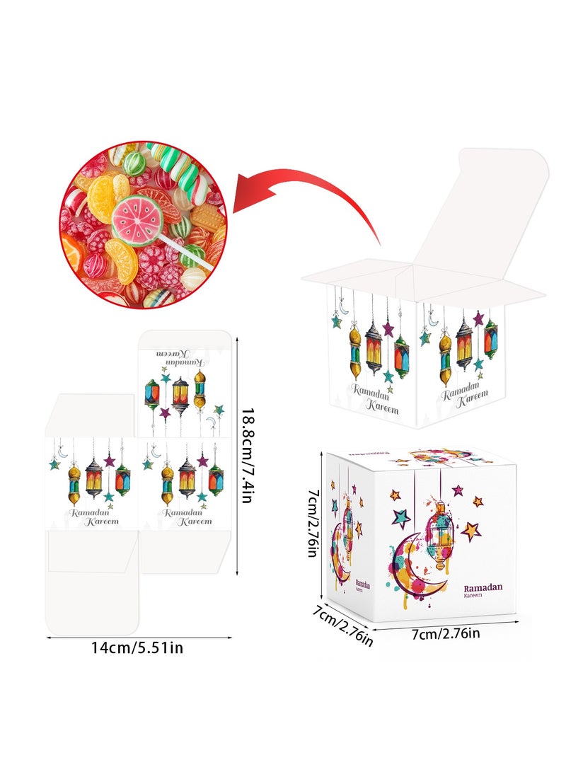6 Pcs Ramadan Kareem Castle Candy Gift Paper Box Party Decoration Paper Box - Image 2
