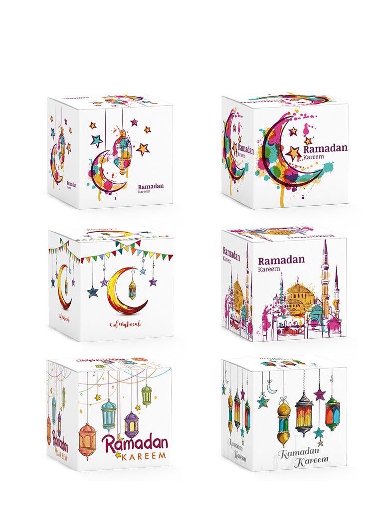 6 Pcs Ramadan Kareem Castle Candy Gift Paper Box Party Decoration Paper Box - Image 1