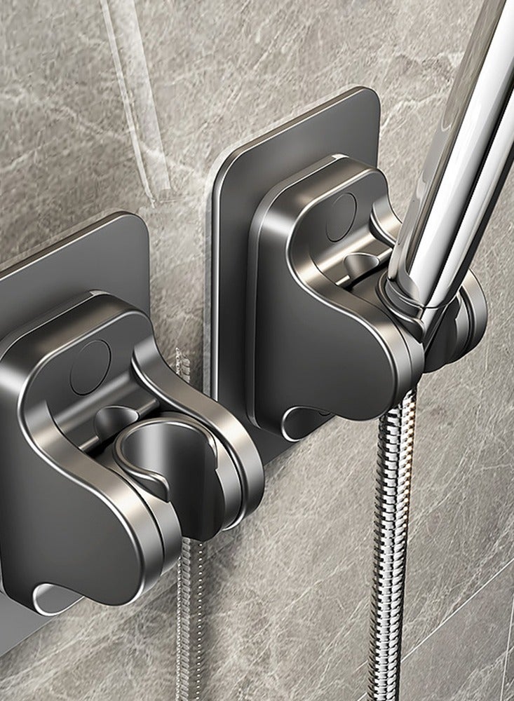 لا حفر قوي لاصق دش رأس حامل قابل للتعديل المحمولة الجدار جبل الحمام دش رف دش رأس قوس - Image 2