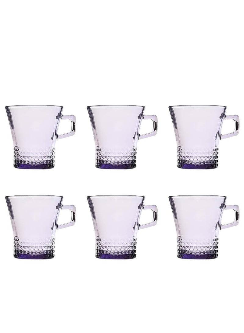 Pasabache Pasabahce Tea Mug Set kuvars -6 Cups- (250 ML) Purple - Image 1