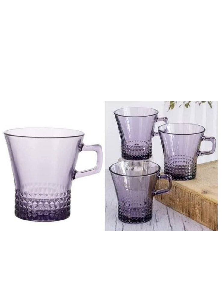 Pasabache Pasabahce Tea Mug Set kuvars -6 Cups- (250 ML) Purple - Image 2
