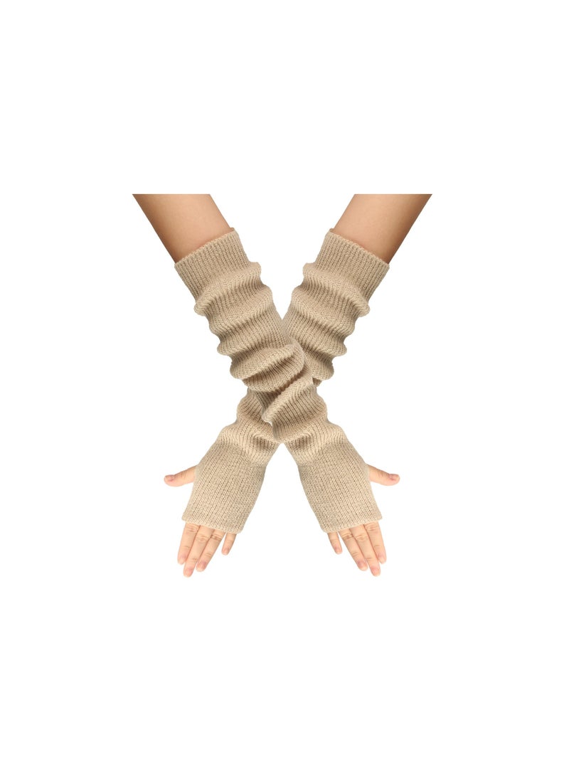 Loquat Fingerless Cotton Polyester Gloves Sleeves 