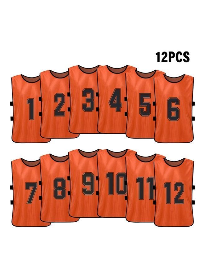 Y&D Sports Pinnies Numbered Practice Vest Pennies For Soccer Basketball Jersey Bibs,Set Of 12 Youth Adults Team  - Image 1