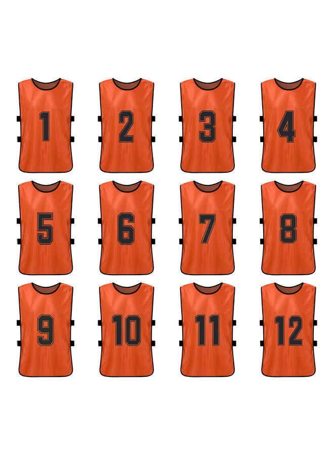 Y&D Sports Pinnies Numbered Practice Vest Pennies For Soccer Basketball Jersey Bibs,Set Of 12 Youth Adults Team  - Image 4