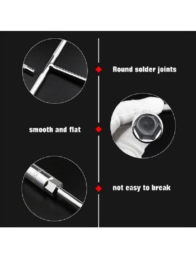 WISEUP - Chrome Vanadium (8mm-10mm-12mm) T-bar Socket Spanner Socket Wrench Nut Spinner - Image 1