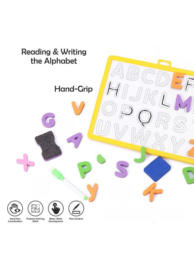 Webby Magnetic Alphabets and Numbers with Double sided Board | Best Educational Birthday Gift Pack for Boys & Girls | Montessori Educational Toys for Pre-School Kids Toy 3 to 8 Years - Image 3