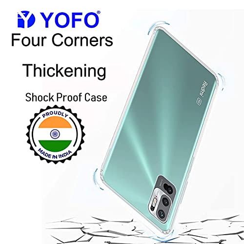 YOFO Back Cover for Mi Redmi Note 10T (5G)/ Poco M3 Pro (Flexible|Silicone|Transparent|Camera Protection|DustPlug) - Image 4