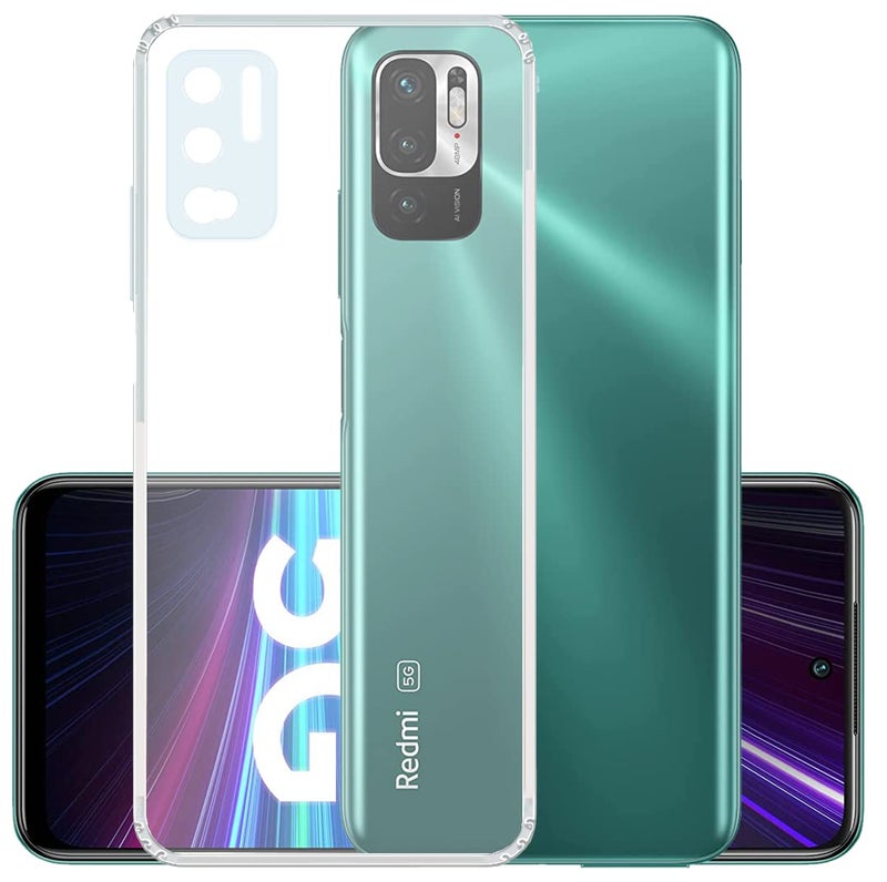 YOFO Back Cover for Mi Redmi Note 10T (5G)/ Poco M3 Pro (Flexible|Silicone|Transparent|Camera Protection|DustPlug) - Image 1