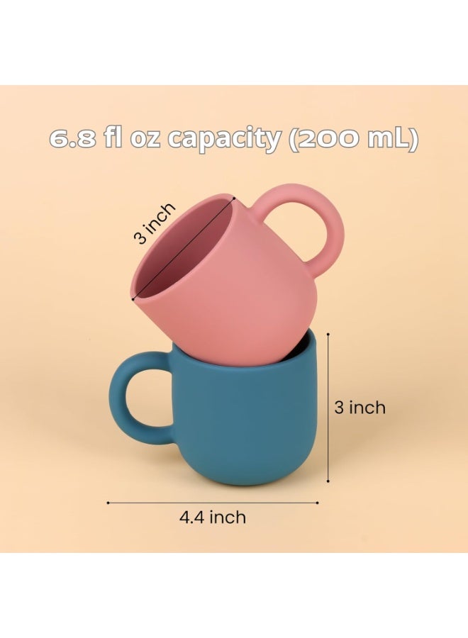 Mintlyfe Pack of 2 Silicone Drinking Mug Cup for Toddler Kids and Children (Color 4) - Image 3