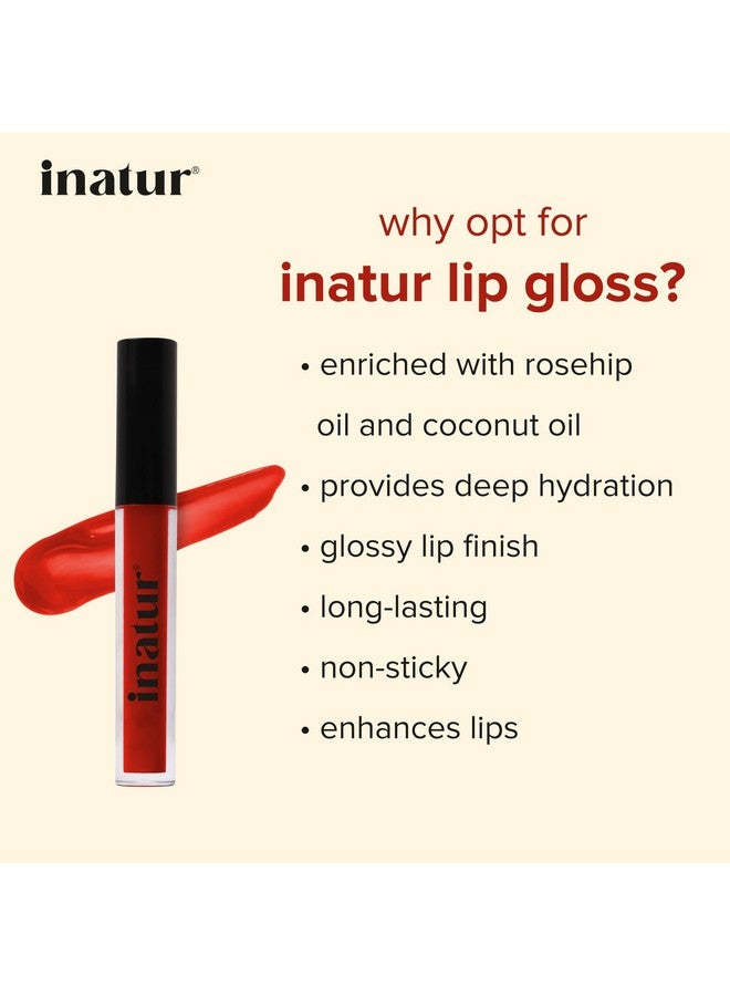 إناتور ملمع الشفاه الأحمر الجذاب من إيناتور، 2 مل، طبيعي 100%، يدوم طويلاً، مرطب، للشفاه ذات اللون الخوخي واللامع، مناسب لجميع درجات الألوان - Image 3