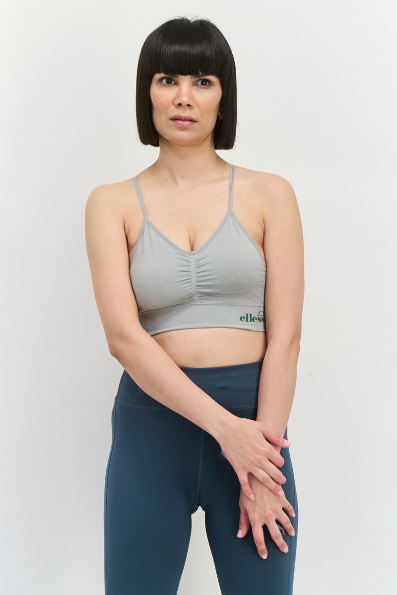Ellesse Women 2 Pieces Sportswear Fit Training Bra, Grey - Image 1