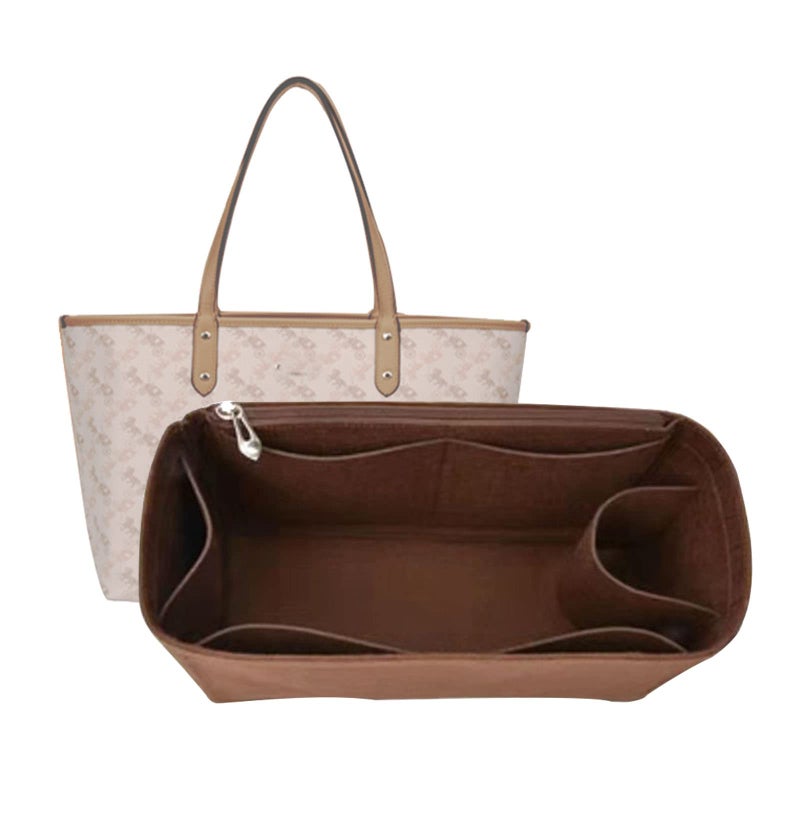 Lckaey Purse Organizer Insert for coach bag insert tote organizer purse small hand large1082brown side pullL - Image 2