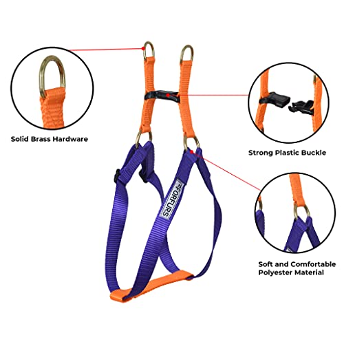 Forfurs Step-in Harness Dog Harness for Cats and Puppy - Extra Small, Ultra Violet X Neon Orange - Image 4