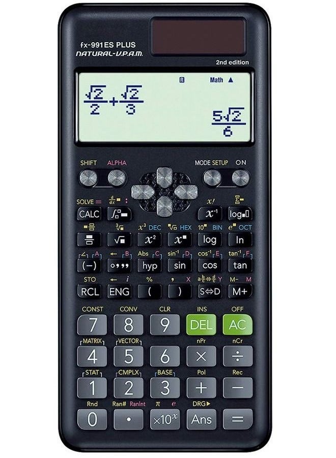 Fx-991Es Plus 2nd Edition Scientific Calculator Black - Image 1