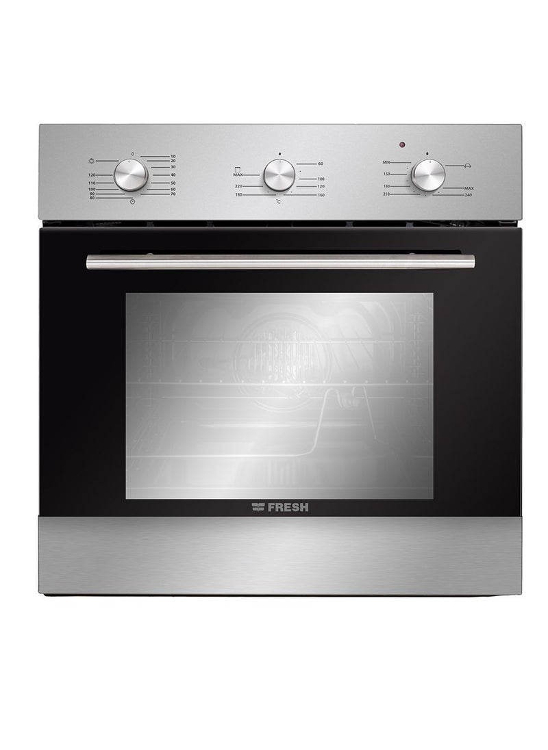 Fresh - Set of Fresh Built-in Gas Hob, 60 cm, 4 Burners, Stainless Steel - HAFR60CMSC/1, with Built-in Gas Oven, 60 cm, Silver - GEFB60CMSF, with Built-in Hood, 60 cm, Stainless Steel - 60CM-UN - Image 1
