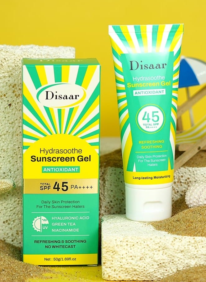 Disaar Hydrasooth Sunscreen Gel Antioxidant SPF45 PA++++ - 50 g - Image 2