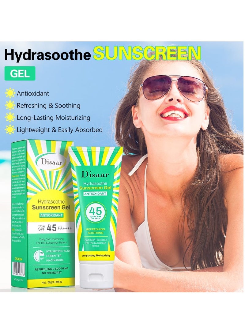 Disaar Hydrasooth Sunscreen Gel Antioxidant SPF45 PA++++ - 50 g - Image 3