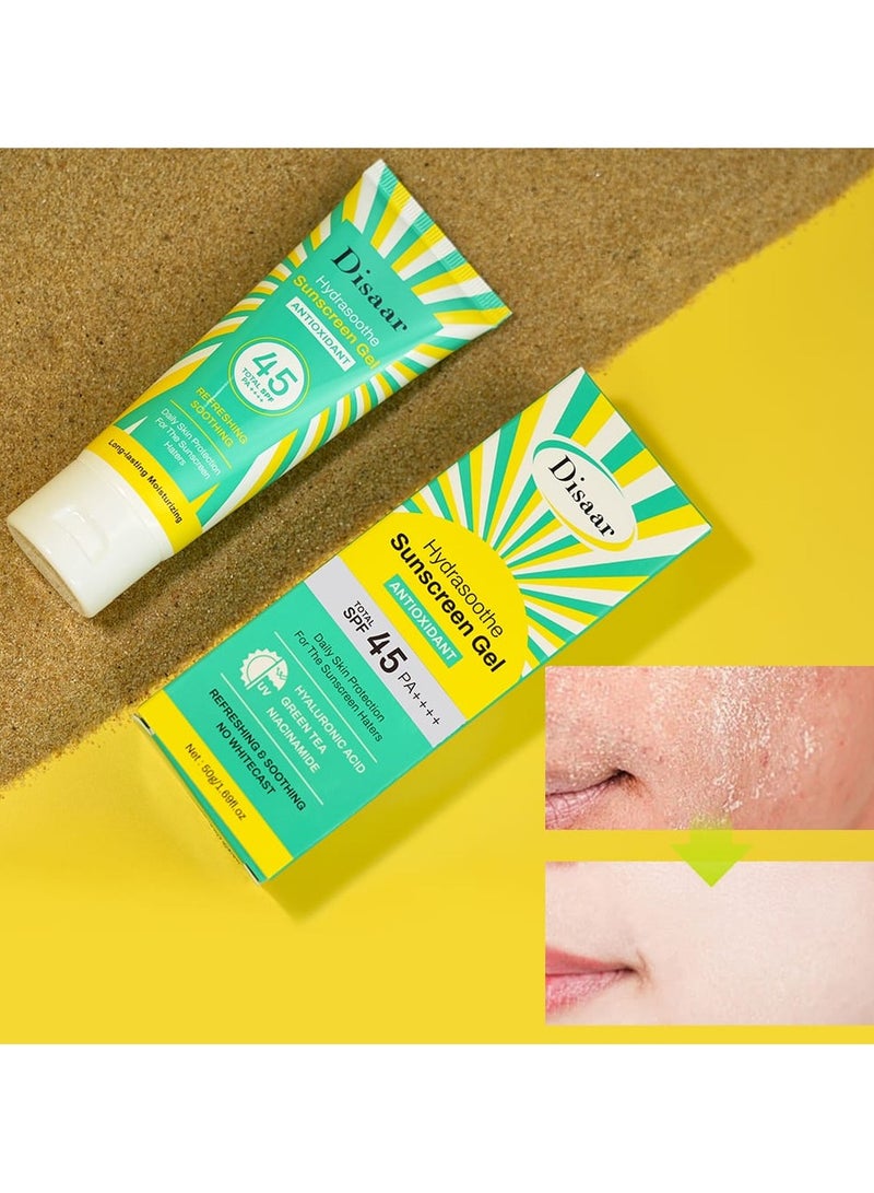 Disaar Hydrasooth Sunscreen Gel Antioxidant SPF45 PA++++ - 50 g - Image 4