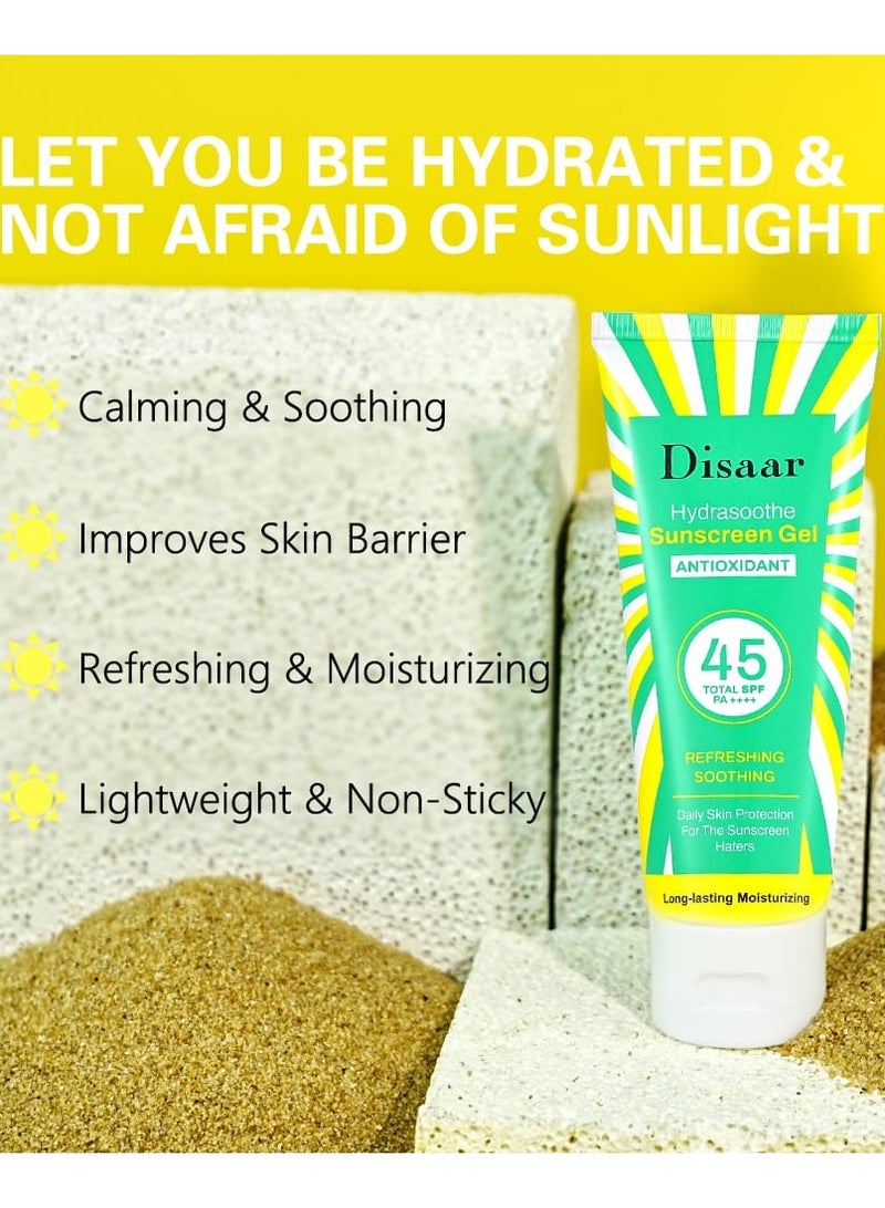 Disaar Hydrasooth Sunscreen Gel Antioxidant SPF45 PA++++ - 50 g - Image 5