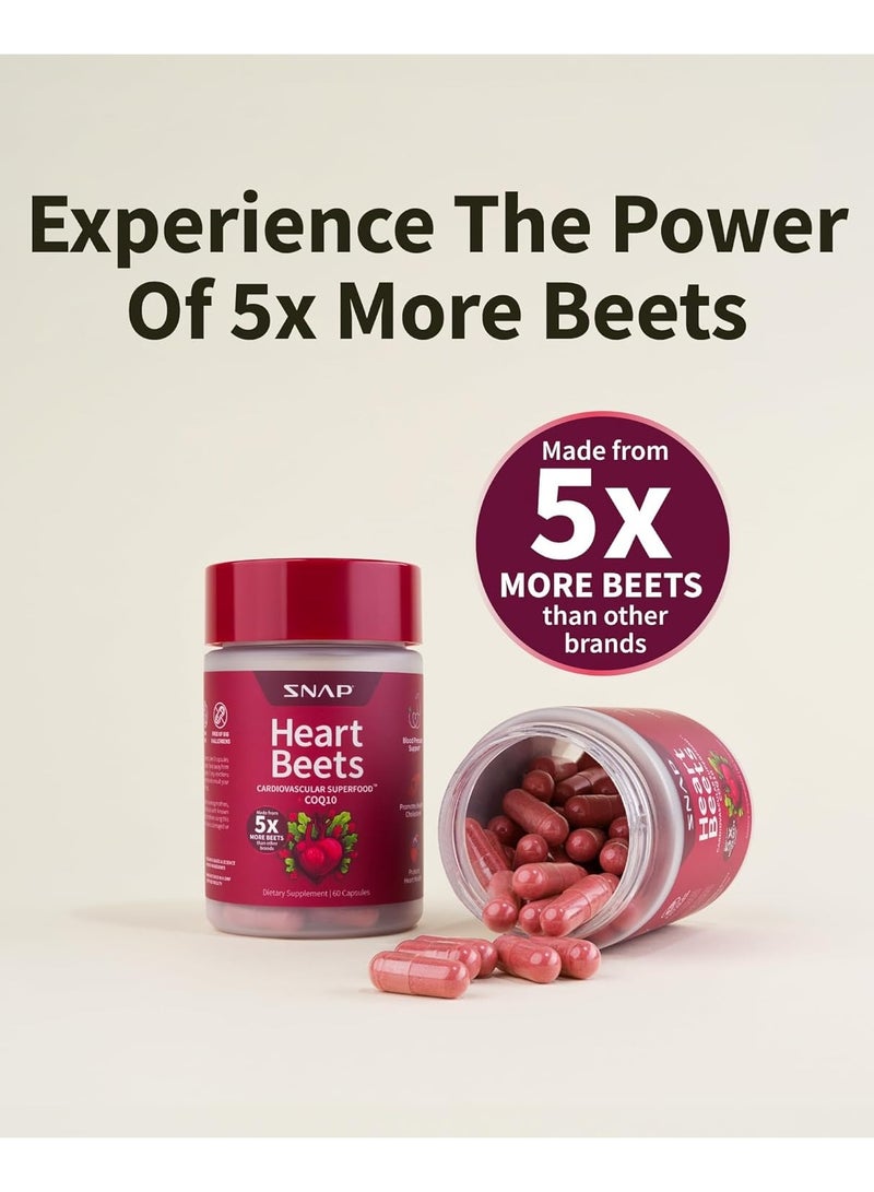 SNAP SUPPLEMENTS بيتس القلب - سوبر فود للقلب - خالي من السكر، حلوى الكرز، مكمل غذائي، 60 حبة - Image 3