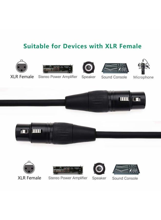 NANYI 2pcs XLR Female to Female Splitter Microphone Cable XLR to XLR Patch Cables, 3-Pin XLR Female to Female mic Cable DMX Cable Patch Cords with Oxygen-Free Copper, 5Feet/1.5Meter… - Image 3