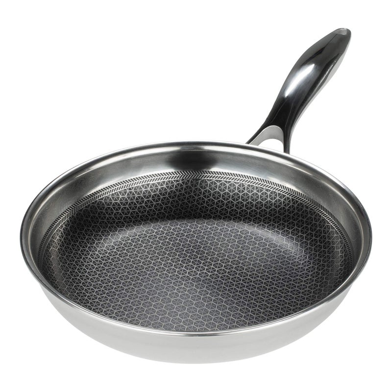 Frieling Black Cube Hybrid Stainless/Nonstick Cookware Fry Pan, 8-Inch - Image 1