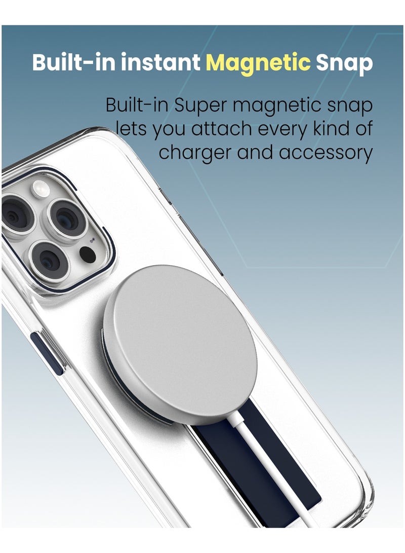 Moxedo Magnetic Protective Case Scratch Resistant Drop Protection Magsafe Technology Compatible for iPhone 14 Pro 6.1 inch - Blue - Image 2