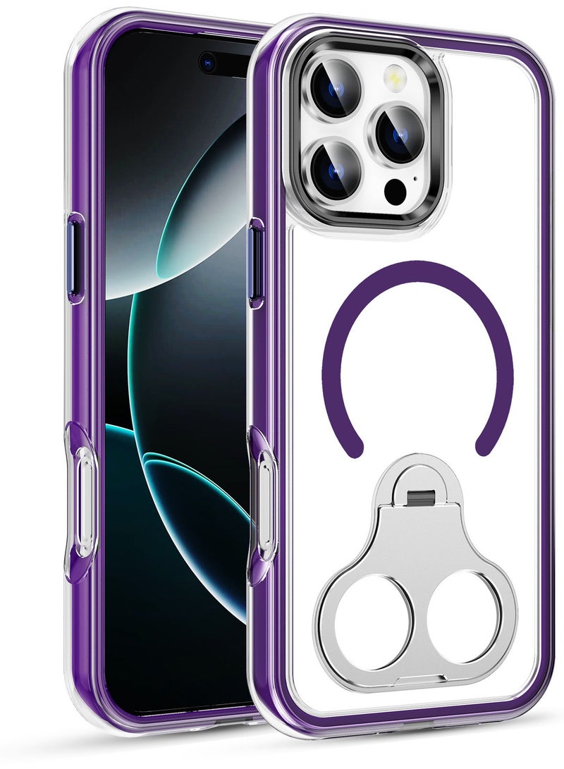 Case compatible  iPhone 16 Pro Protective Case with Vacuum Airbag  Dual - Ring Stand for Anti - Fall